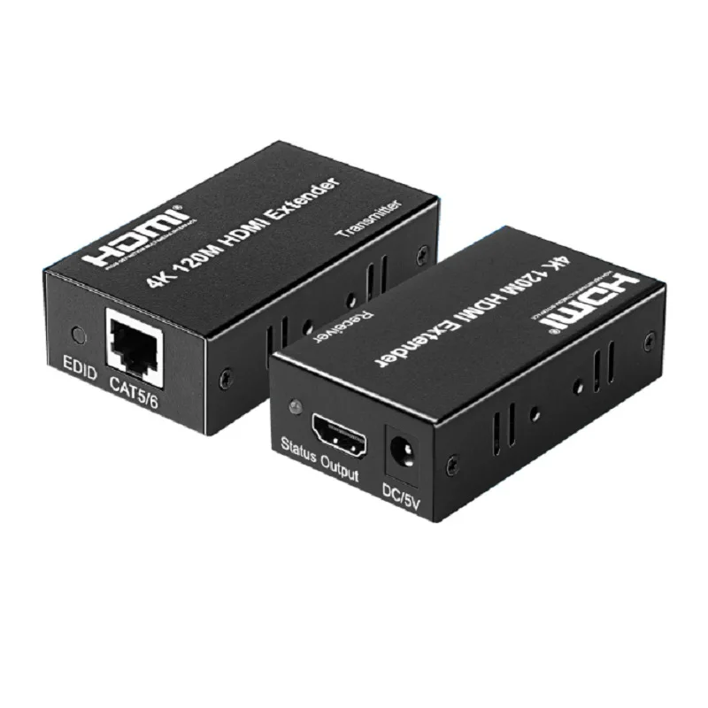 HDMI extender single Ethernet HDMI to RJ45 to HDMI signal amplifier 4K 120M network Signal cable transmission