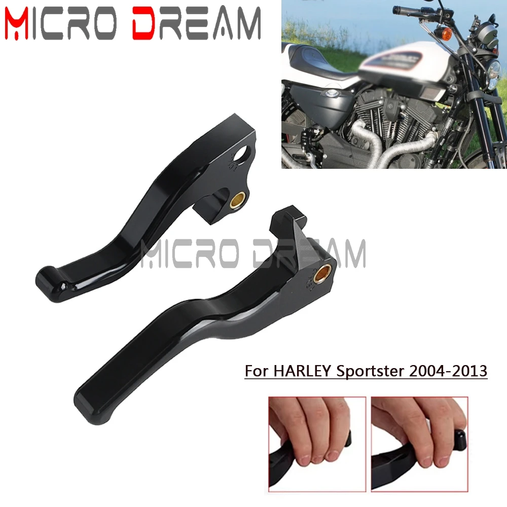 

Motor 3 Finger Brake Lever & 2 Finger Clutch Levers For Harley Sportster Roadster Nightster Low SuperLow Iron Custom 2004-2013