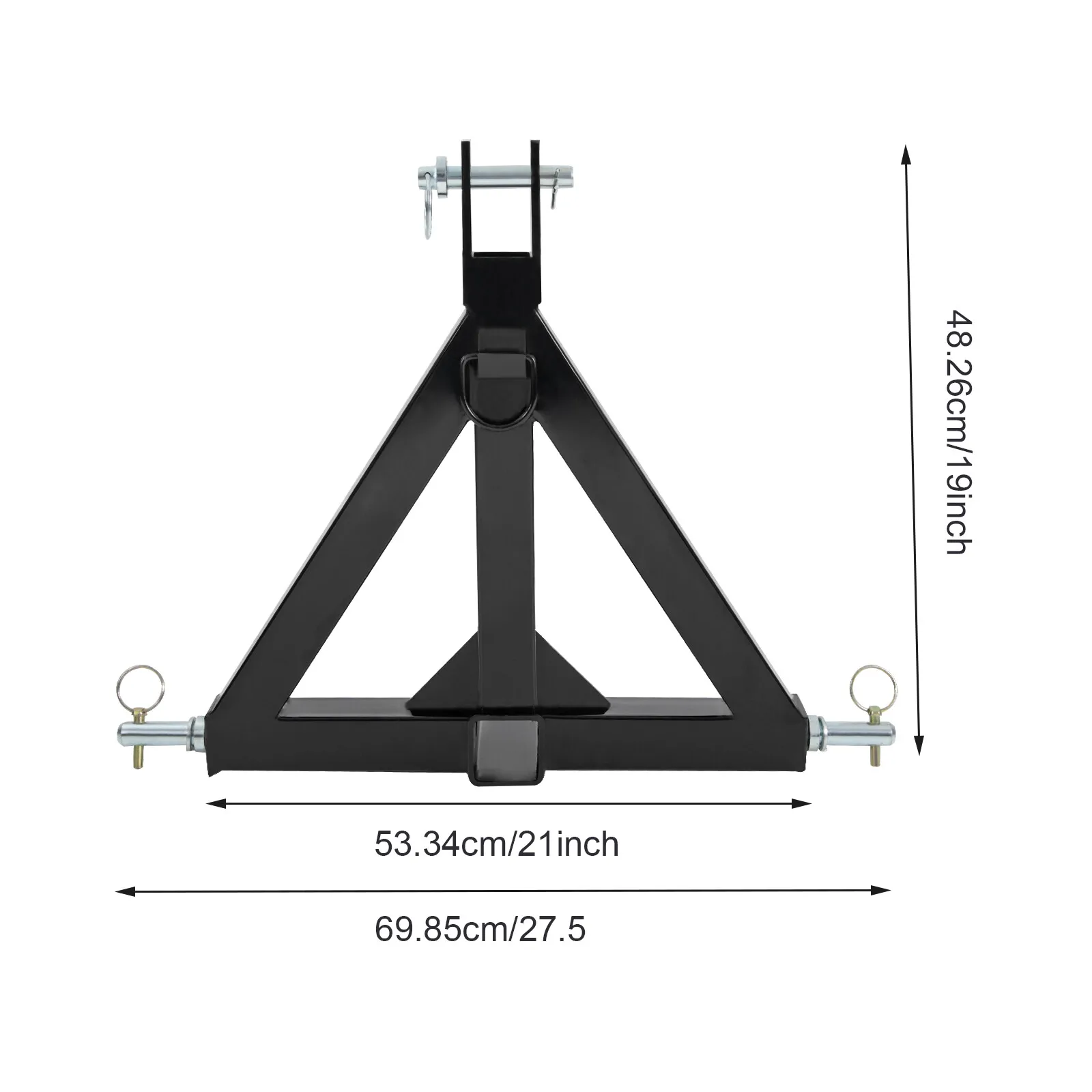 3-Punkt-Anhängerkupplung, Robustes Eisen-Dreieck-Design für Traktoren, Standard 2-Zoll-Aufnahme, Stabile Abschleppfunktion, Einfache Montage – Detail 1
