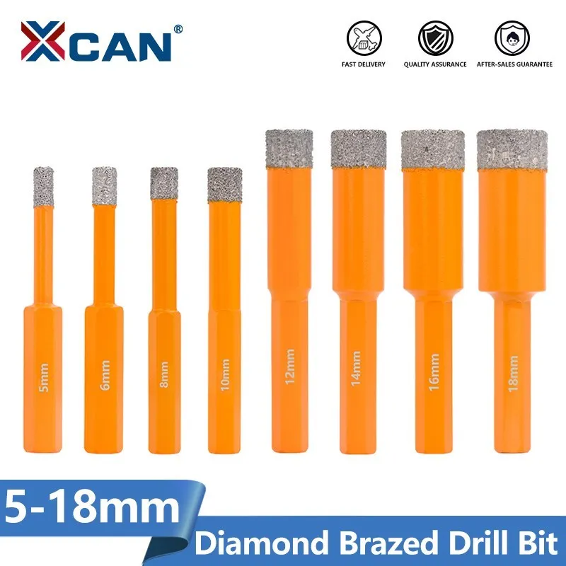 

XCAN Diamond Brazed Drill Bit 5/6/8/10/12/16/18mm Hole Saw Cutter For Glass Marble Granite Brick Tile Ceramic Porcelain Concrete