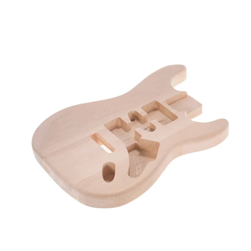 ST01-TM Unfinished Handcrafted Guitar Body Candlenut Wood Electric Guitar Body Guitar Barrel Replacement Parts