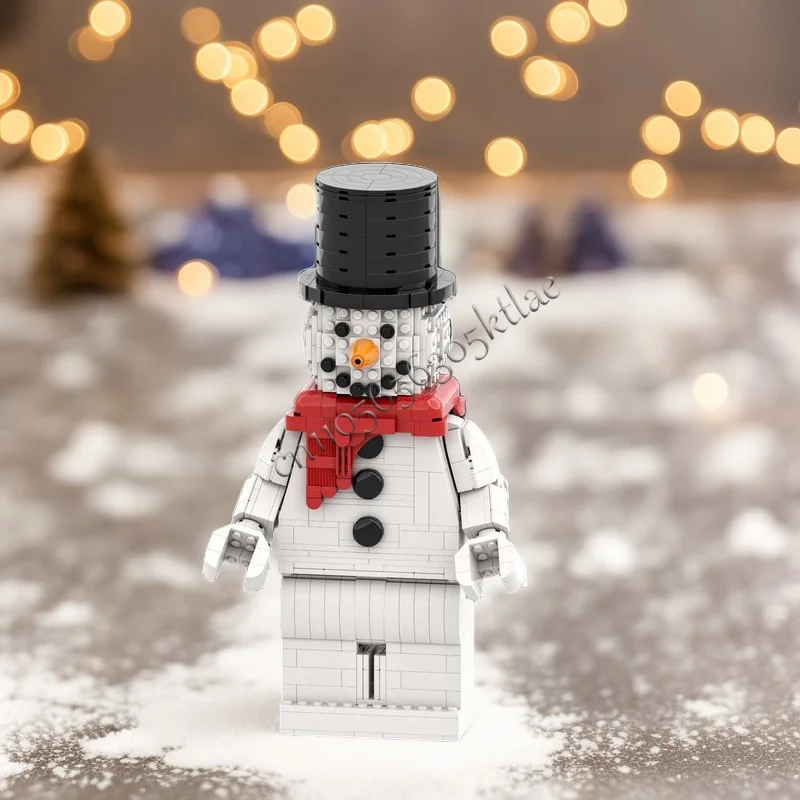 729ピース MOC カスタマイズ アップスケール ミニフィギュア 雪だるま ブリックヘッド モデル DIY クリエイティブ パズル 誕生日 漫画 アニメ フィギュア おもちゃ ギフト