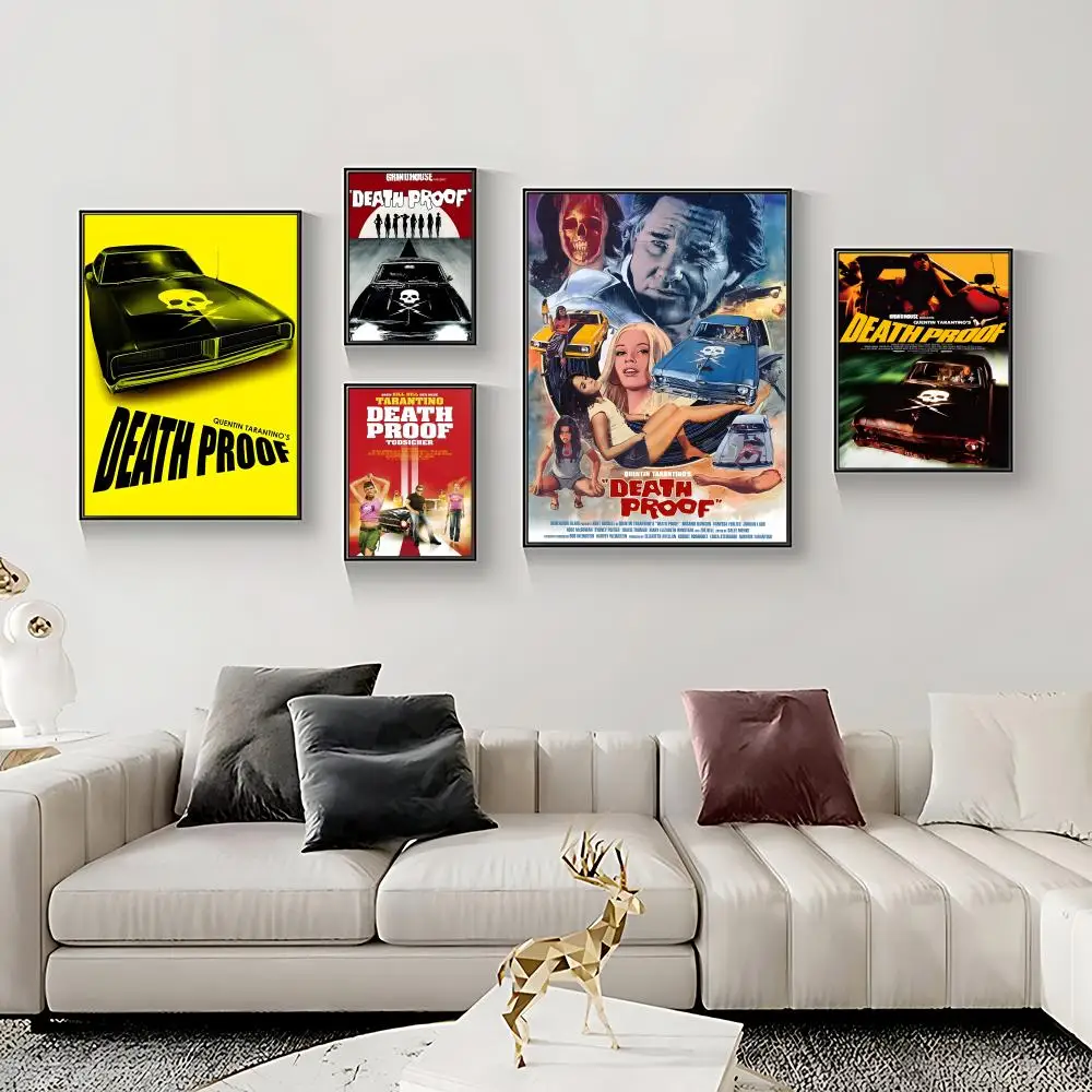 Movie D-Death Proof Poster HD Self-Adhesive Waterproof Frameless Wall Art for Home Office Dorm Bedroom Ideal Gift