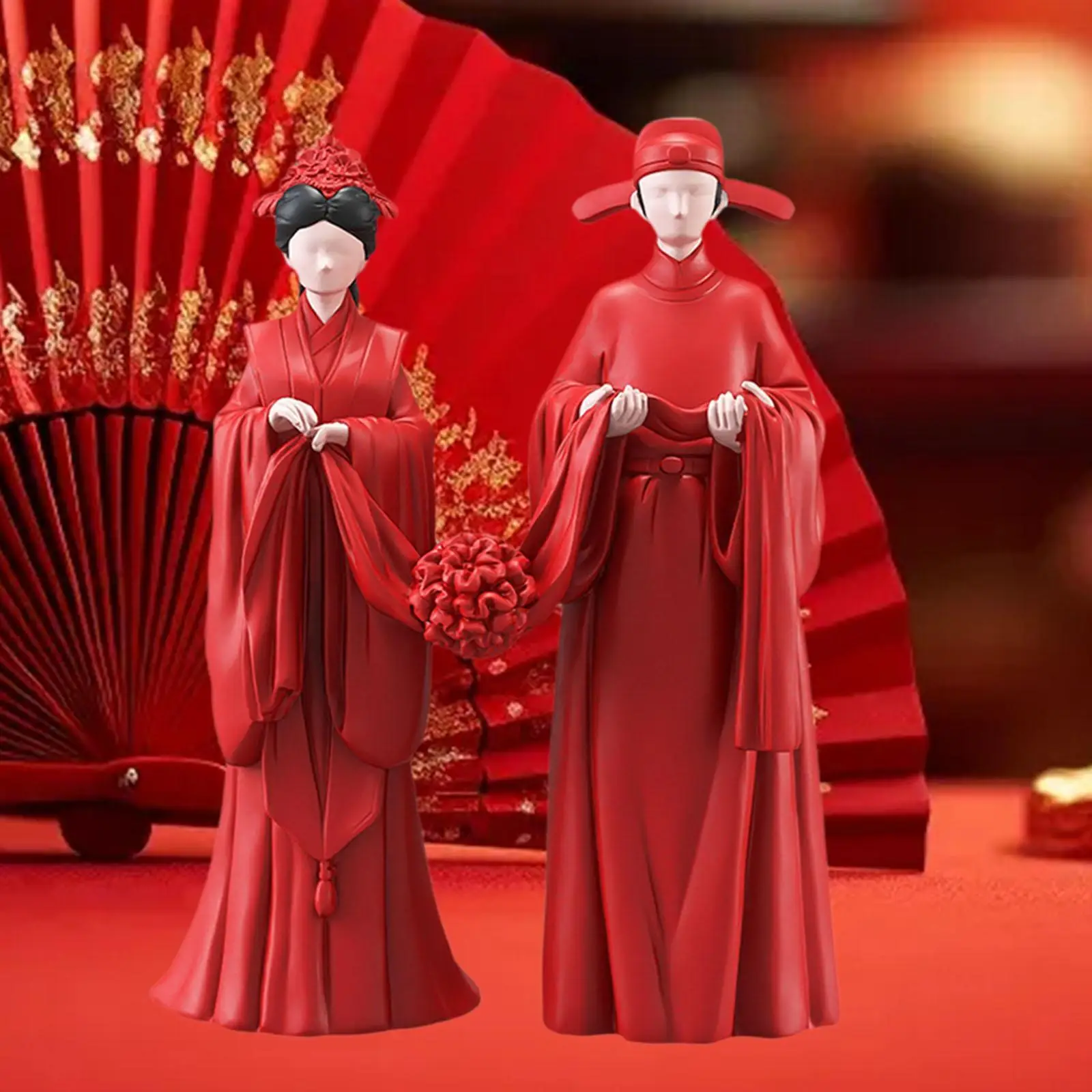 

Bride and Groom Figurine Traditional Wedding Gift for Office Home Decoration