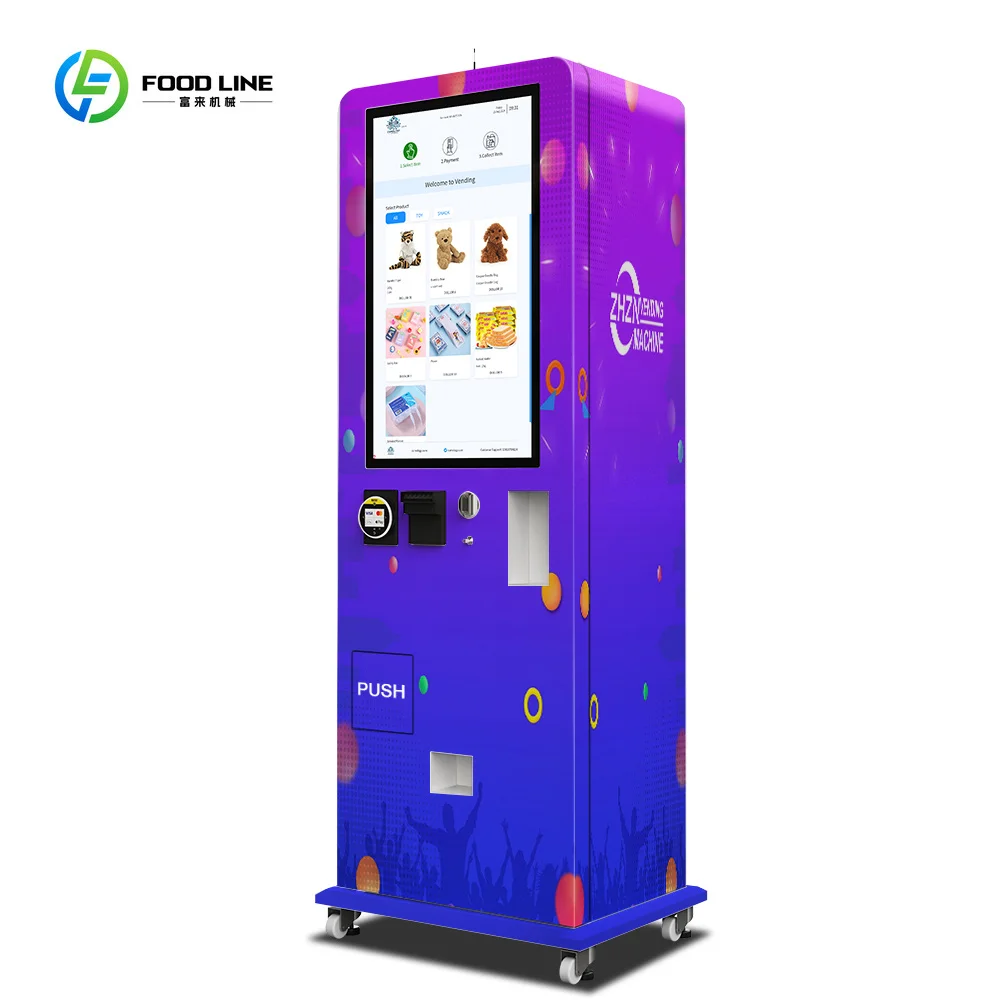 7 Layers Metal SDK Custom Small Snack Drinks Cosmetics Eyelash Beauty Vending Machine 32 Inch Touch Screen 24 Hours Automatic