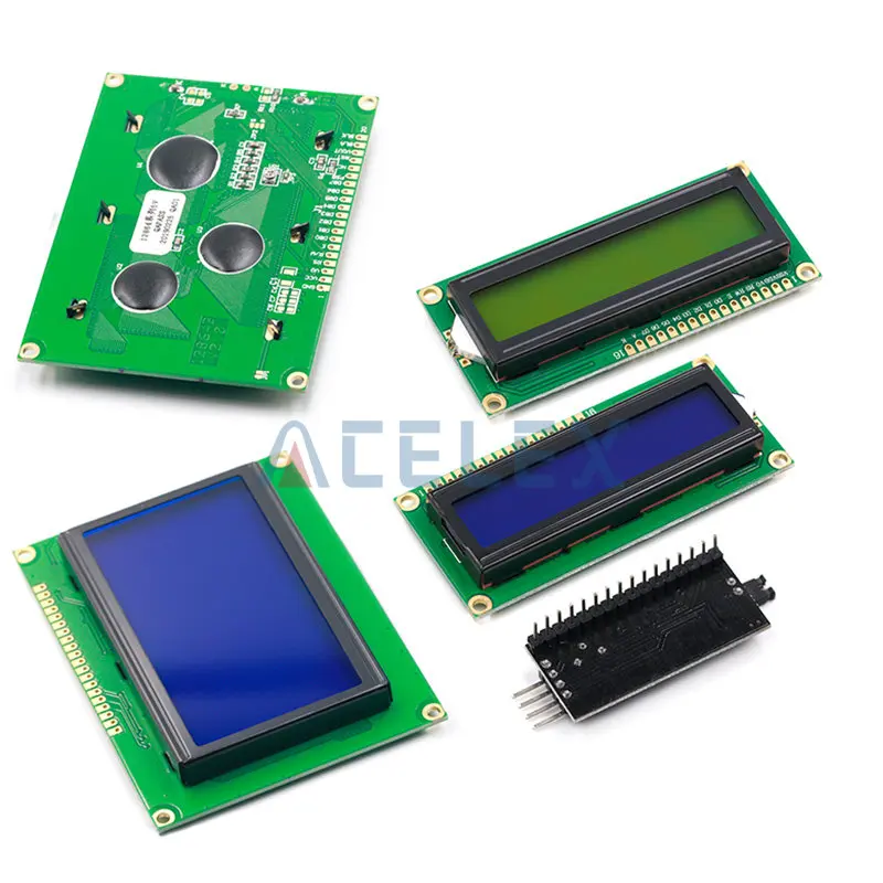 1 Stuks Lcd Module Blauw Groen Scherm Iic/I2c 1602 Voor Arduino 1602 Lcd Uno R3 Mega2560 Lcd1602