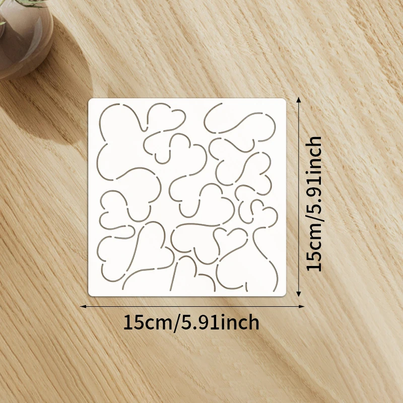 4pcs Sashiko Embroidery Template for DIY Projects