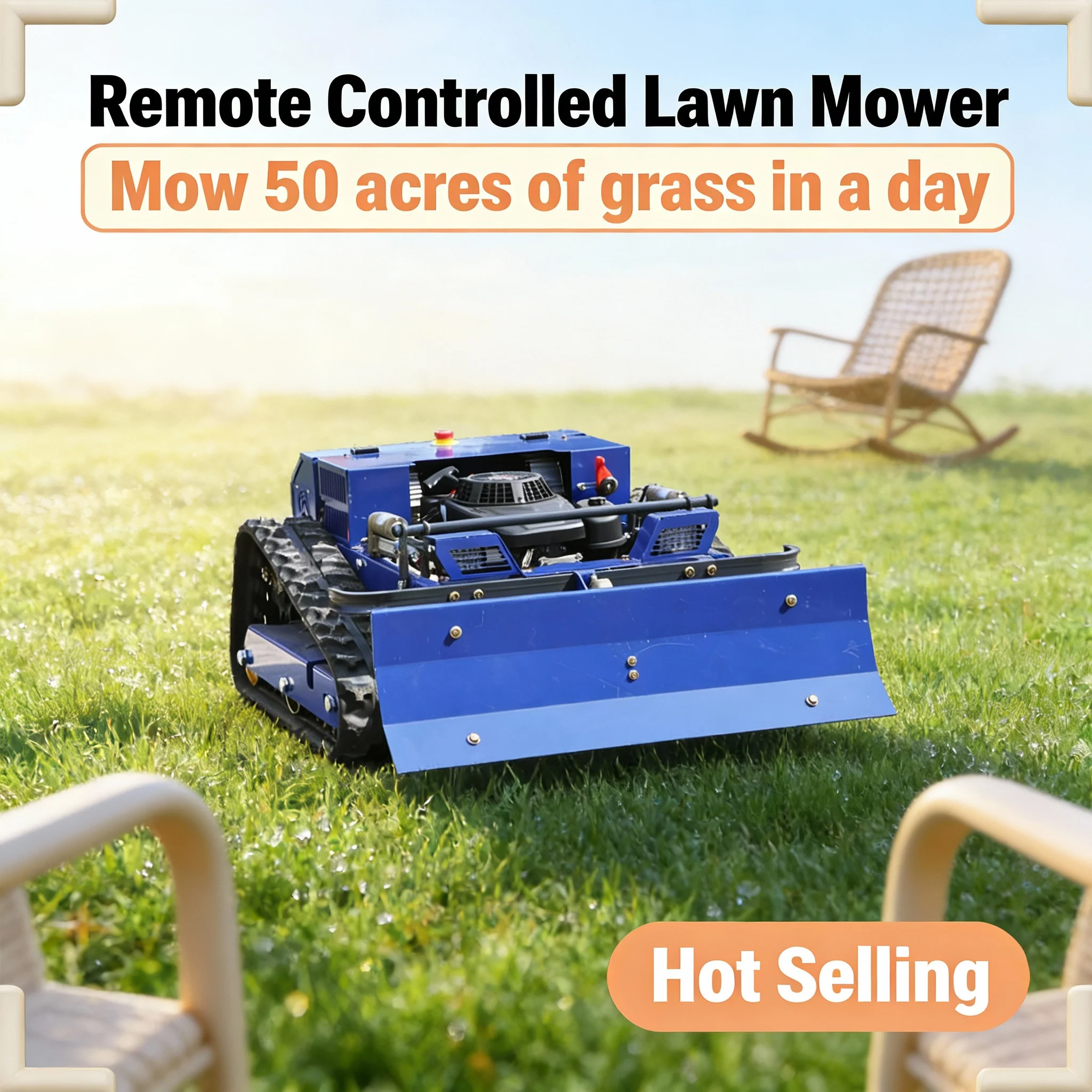 Customized Wireless Remote Control Robot Lawn Mower for Garden Outdoor Brushless Motor Fast Delivery Free After-Sales