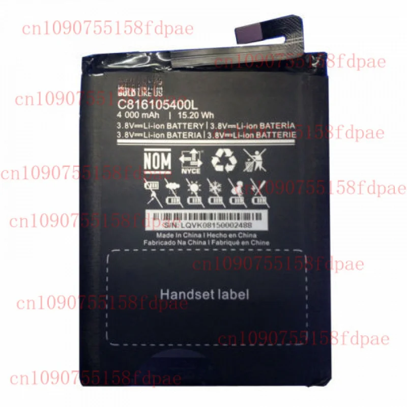 

OEM аккумулятор 3,8 В, 4000 мАч C 816105400 L для BLU Energy X E010Q