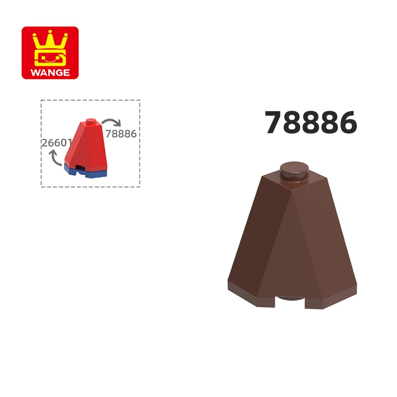 

Wange 100 г 65 шт./лот 78886 клин наклонный 65 ° 2x2x2 угловые строительные блоки, аксессуары Moc, совместимые с кирпичными игрушками для детей