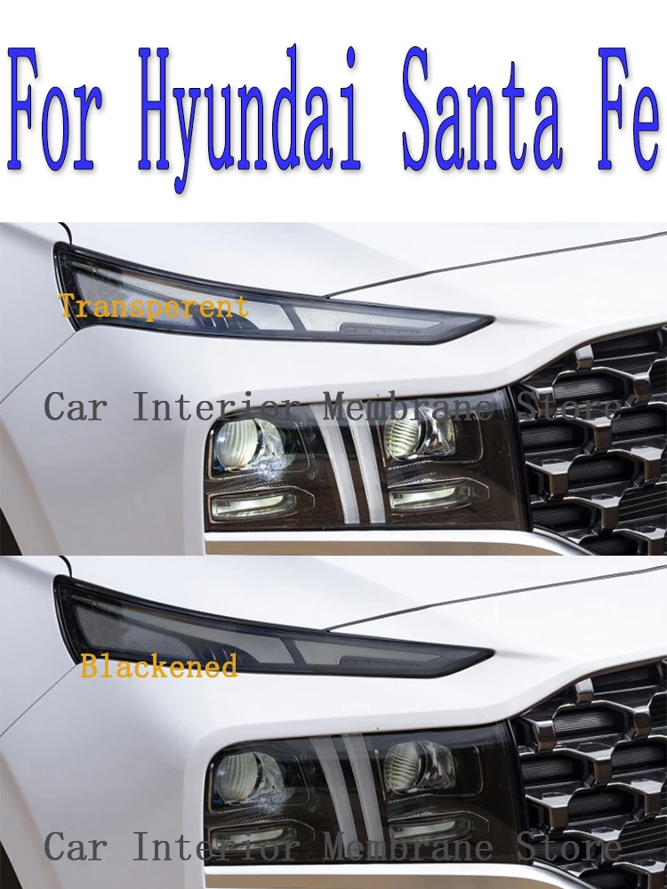 

For Hyundai Santa Fe 2022 2023 Car Exterior Headlight Anti-scratch Front Lamp Tint TPU Protective Film Accessories