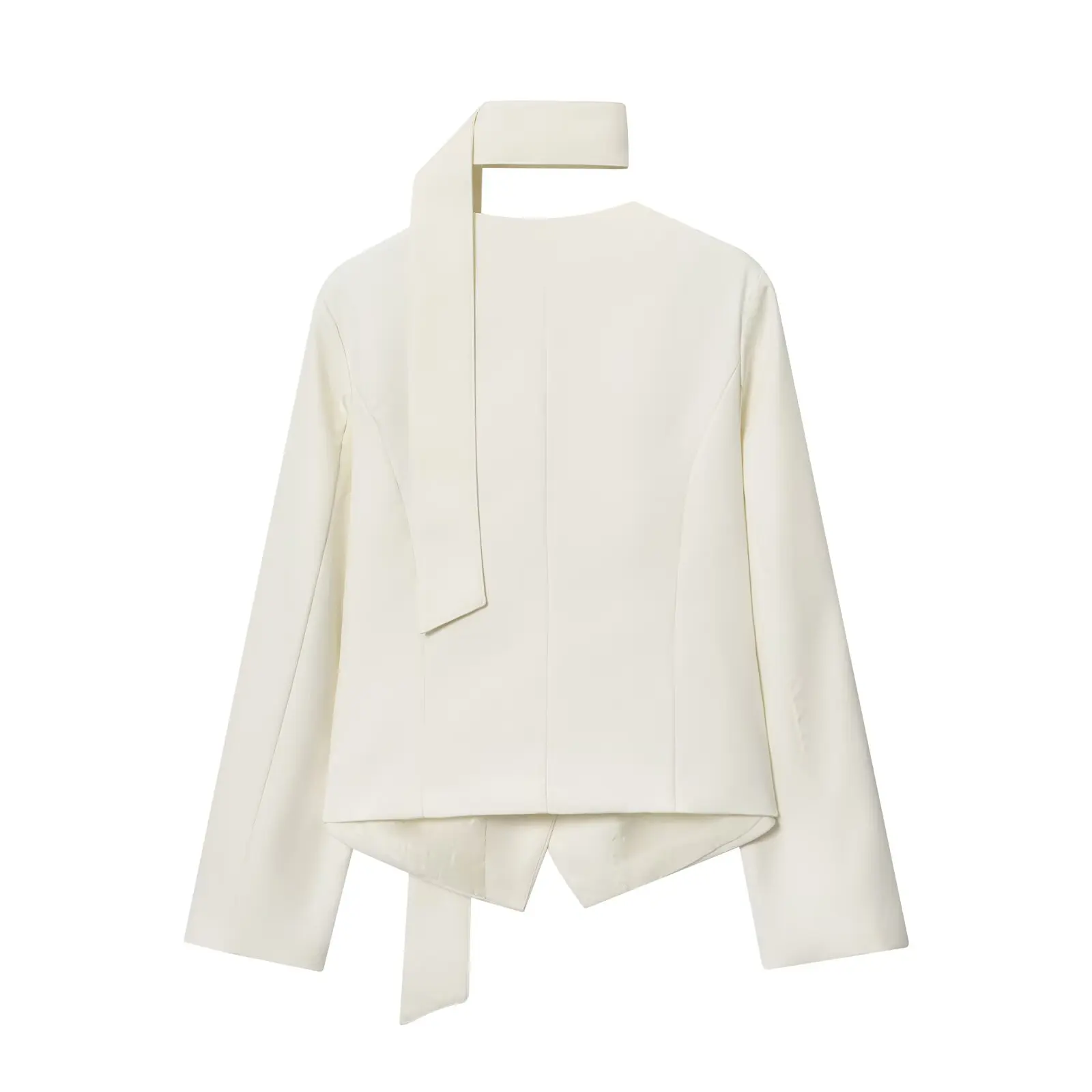 Lenço casual decorado v-ne cor pura solto ajuste terno jaet versátil feminino faion outerwear comute calor longo sve