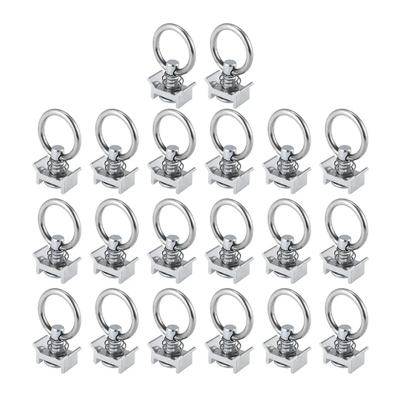 

Крепежный элемент ABAH-L Track Single Stud с круглым кольцом, грузоподъемность 4000 фунтов, алюминиевый фиксатор для крепления груза, упаковка 12 шт.