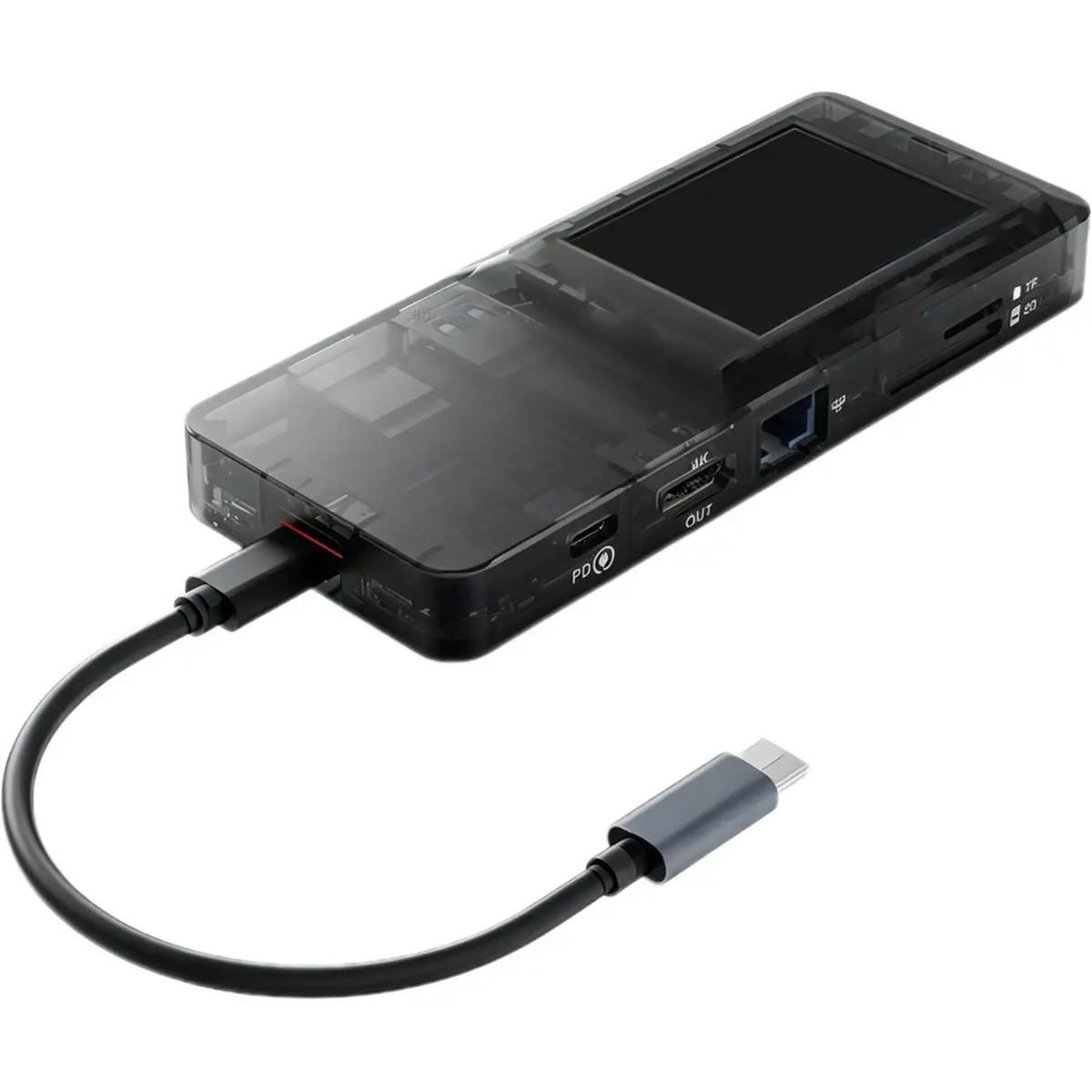 HDL H1 Docking Station Network Port Visual Docking Station Streamdeck Macropad Keypad Stream Desk Deck Dock, Laptop HUB, 1PC