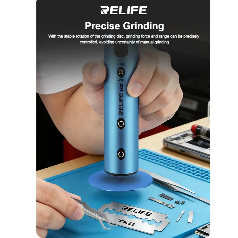 RELIFE TX4 Grinding Disk Kit Easy Installation And Removal for CPU Tweezer Blades Precise Grinding Fit for Most Adhesive Machine