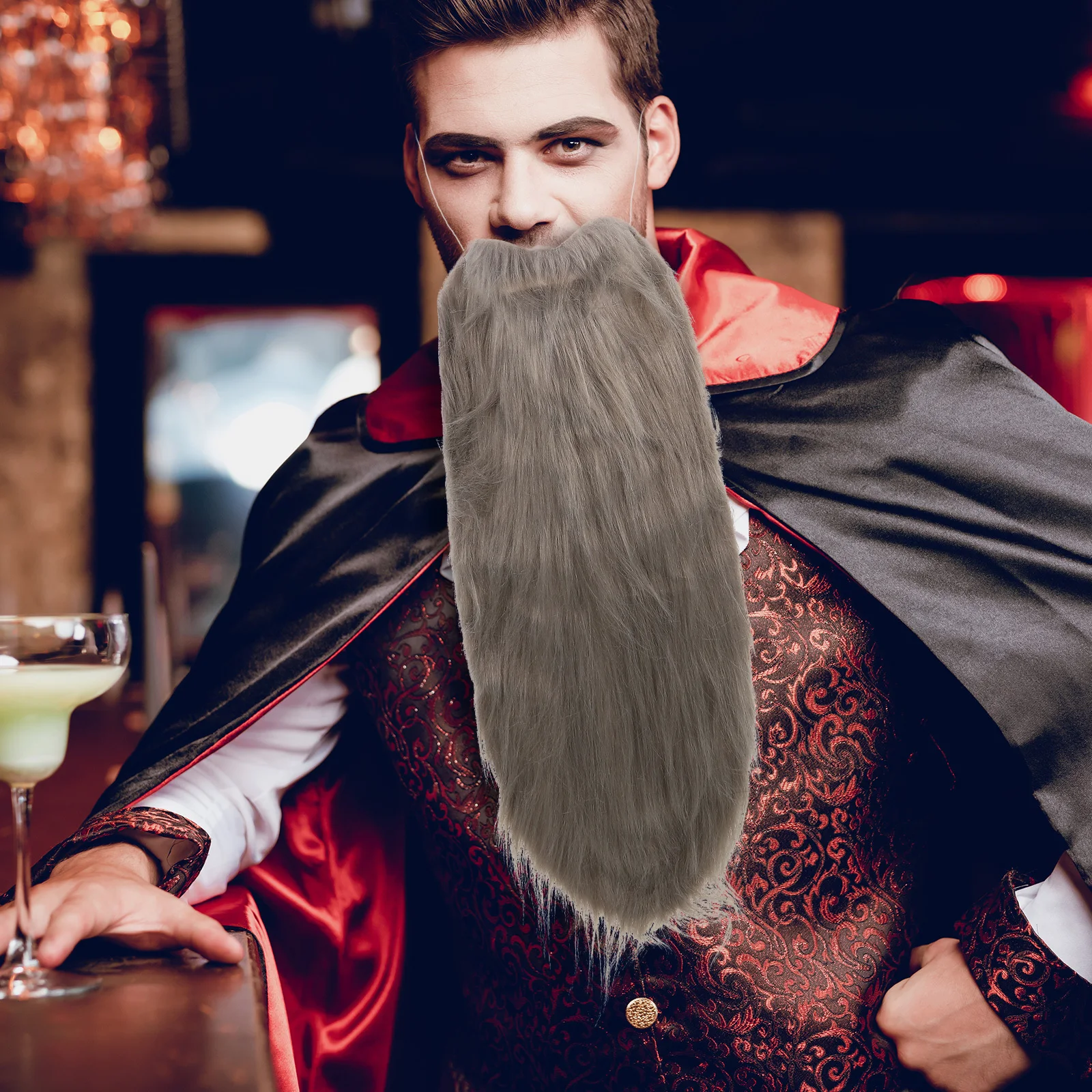 

Long Fake Beard Durable Material Soft Safe for Adults Teens Funny Costume Party Cosplay Beard Mustache Kids' Party Supplies