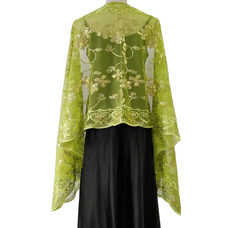 

Новинка 2025 года, однотонная вечерняя шаль, шарф, женское вечернее платье, свадебная шаль, расшитая блестками, накидка с кисточками, свадебное болеро, накидка Mariage Shrug