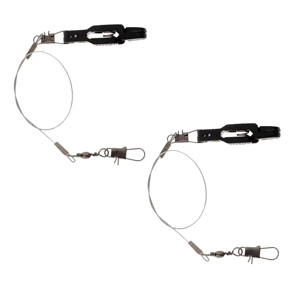 Snap Release Clip with Leader Adjustable Tension Fishing Clip Padded Outrigger Downrigger for Fishing Rod Clips