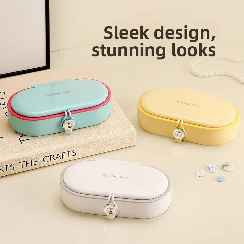 For Students Dorm And Travel Use with 16 Color Threads For Magnetic Sewing Kit Portable Needle Threader Box Portable Sewing Kit