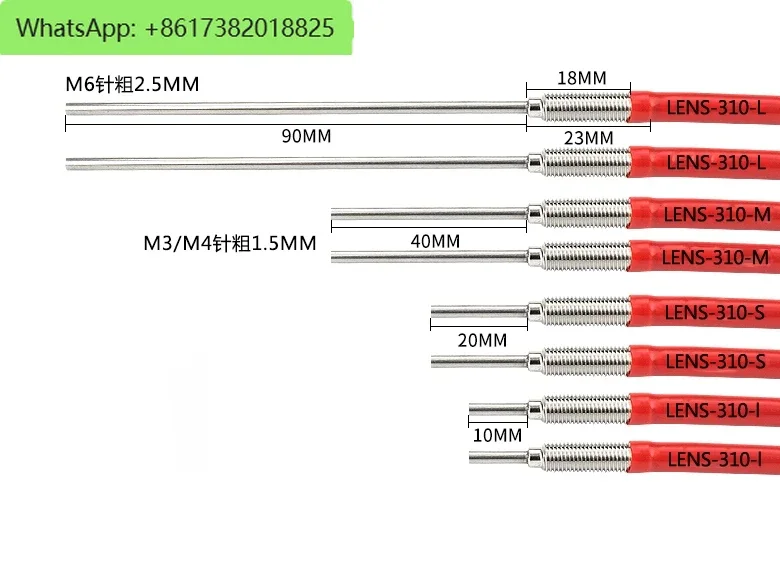 

M3 M4 M6 convex needle type fiber optic amplifier sensor probe FRS-310 410 610-I/- S/- M/- L