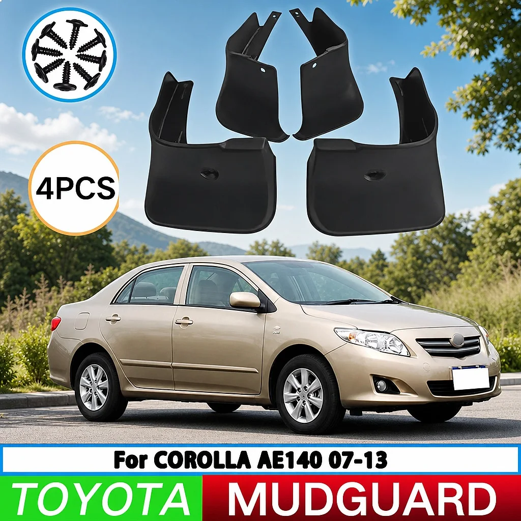 

For Toyota Corolla AE140 2007-2013 Car Tire Fender Splash Guard Front Rear Wheel Mud Flaps 4pcs