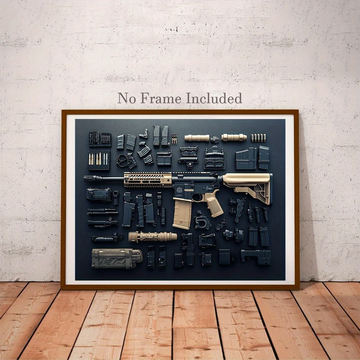 

Military AR15 Canvas Art Print - Tactical Wall Decor for Gun Enthusiasts - Unique Gift for Living Room & Bedroom