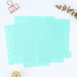 A7 Paper Index Divider 6 Holes For Binder Planner Notebook Stationery Notebook Paper Divider Accessories