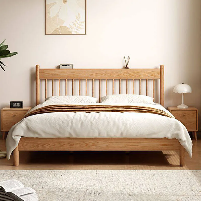 Double Modern Bed Baby Children Bedroom Luxury Mobile Princess Sleeping Wooden Bed Design Letto Matrimoniale Home Furniture