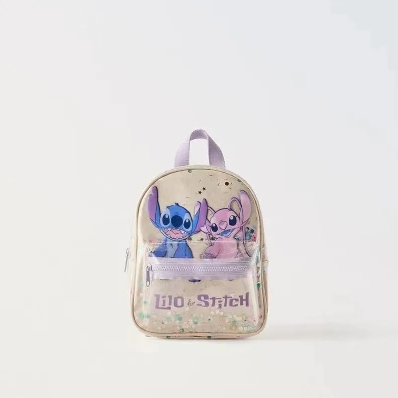 

Disney Stitch Backpack Cute Cartoon Angel Girl&Child Kindergarten Knapsack New Fashion Co Branding Shoulders Bag Kawaii Gifts