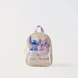 Disney Stitch Backpack Cute Cartoon Angel Girl&Child Kindergarten Knapsack New Fashion Co Branding Shoulders Bag Kawaii Gifts