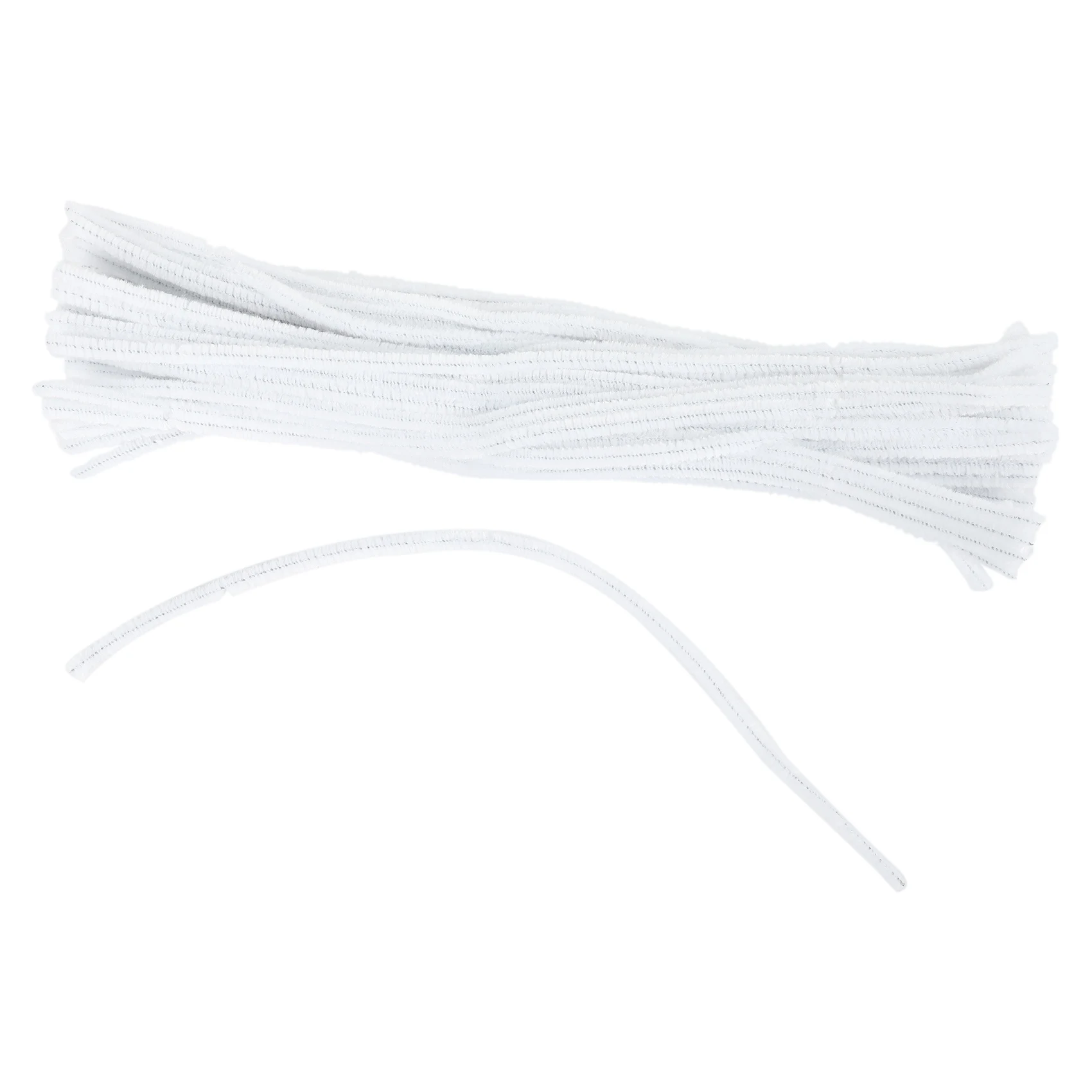 On sale 100 Pcs 30cm creation pipe cleaners, white