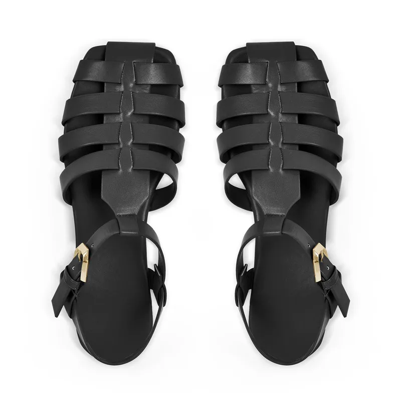 Onlymaker Brand Women Flat Sandals Casual Soft Roman Female Big Size Fashion Handmade Summer Sandals