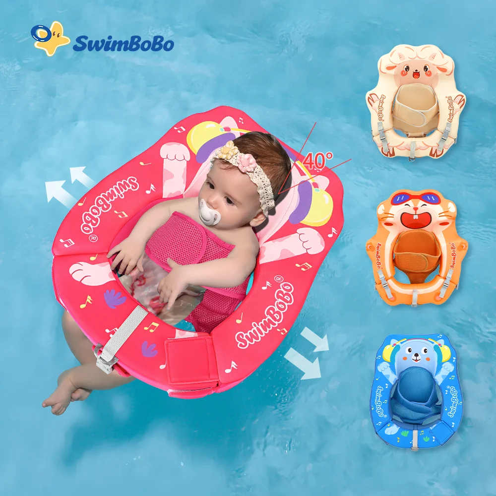 Pool Float Ring Inflatable - Baby-Schwimmring für 0-8 Monate, ohne Aufpumpen,