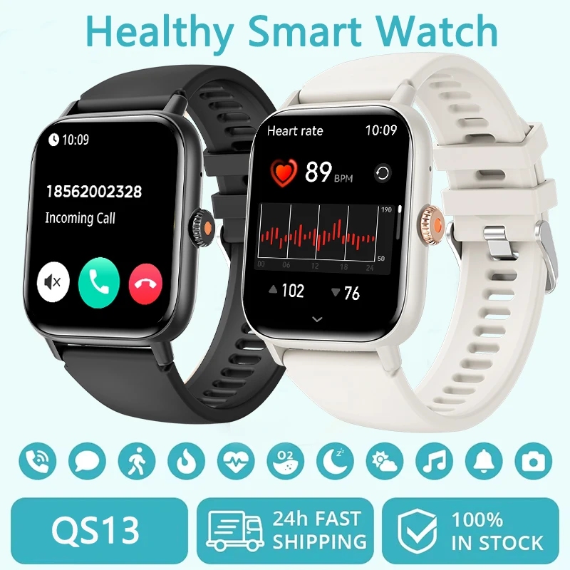 

2026 New 1.83"Health Smart Watch Heart Rate Health Monitoring BT Call IP67 Waterproof Smartwatch for Android iOS GPS Tracking