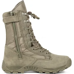 Botas de treinamento leves para homens, tênis High Top Hiking, sapatinho verde deserto e marrom, sapato de trabalho