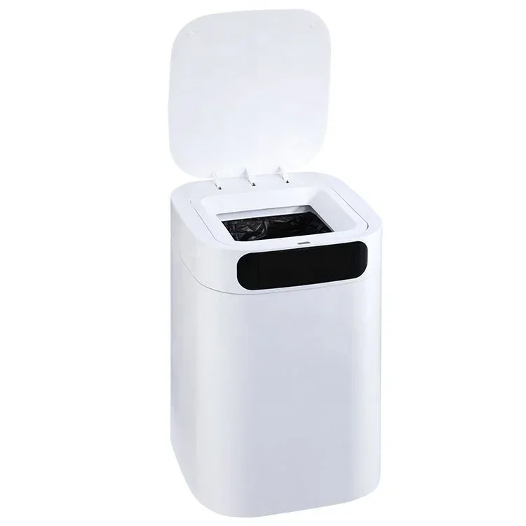 Automatic Self Package Seal Change Smart Trash Can Garbage Bin Induction Senor 17.5L Touchless Waste Bins