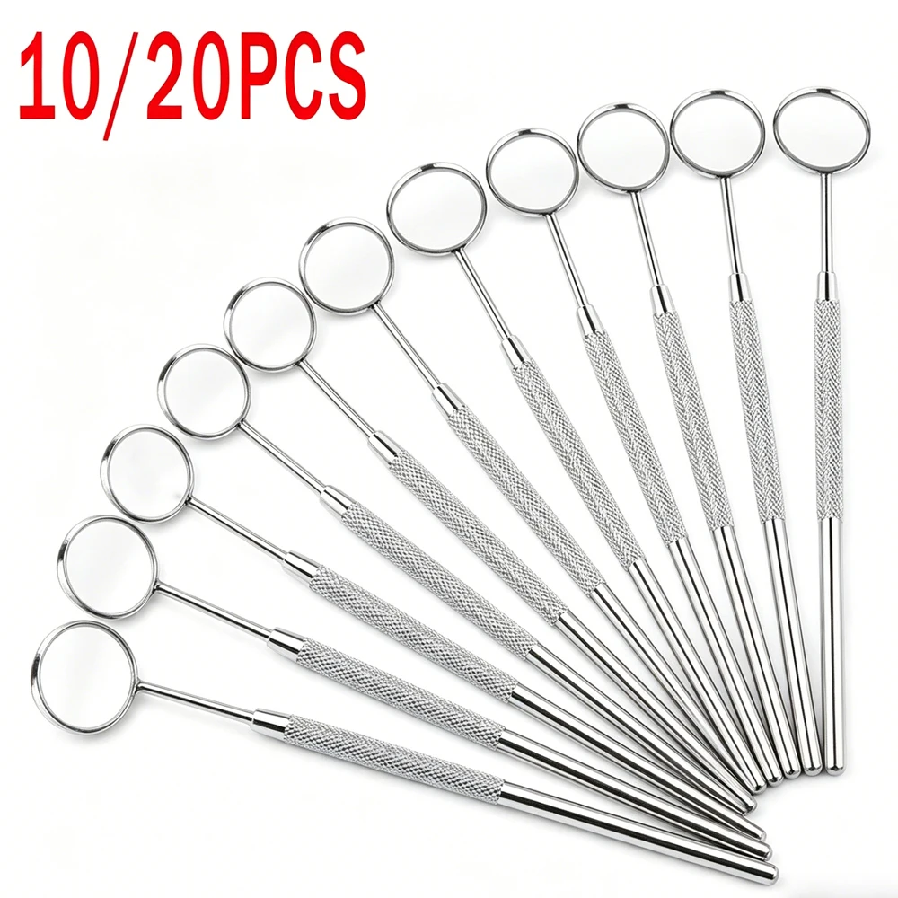 

10PCS/20PCS Stainless Steel Dental Mouth Mirrors – Professional Oral Inspection & Teeth Whitening Tools for Dentists
