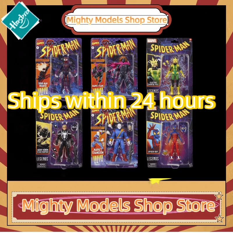 

В наличии: Коллекционные фигурки Hasbro US Version 1/12 ML Marvel Legends Retro Comic Spider-Man Electro, игрушки-конструкторы (Гараж-кит)