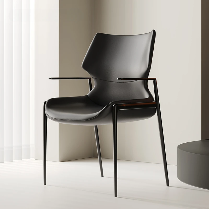 บ้านระดับไฮเอนด์อิตาเลี่ยน Minimalist Designer โรงแรมหนังแผนกขายห้อง Sillas Comedor ร้านอาหาร Negotiation เก้าอี้