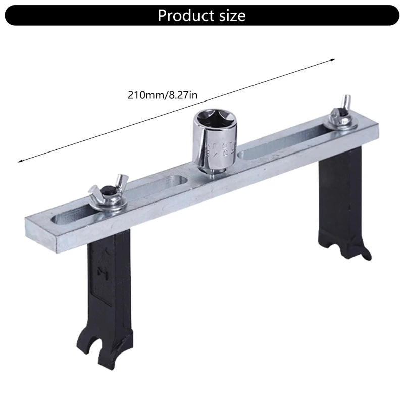 Adjustable Fuels Oil Tanks Lid Lever Remover Tool Change Spanner Detent, Metal Pump Cover Wrench for Vehicle Maintenance