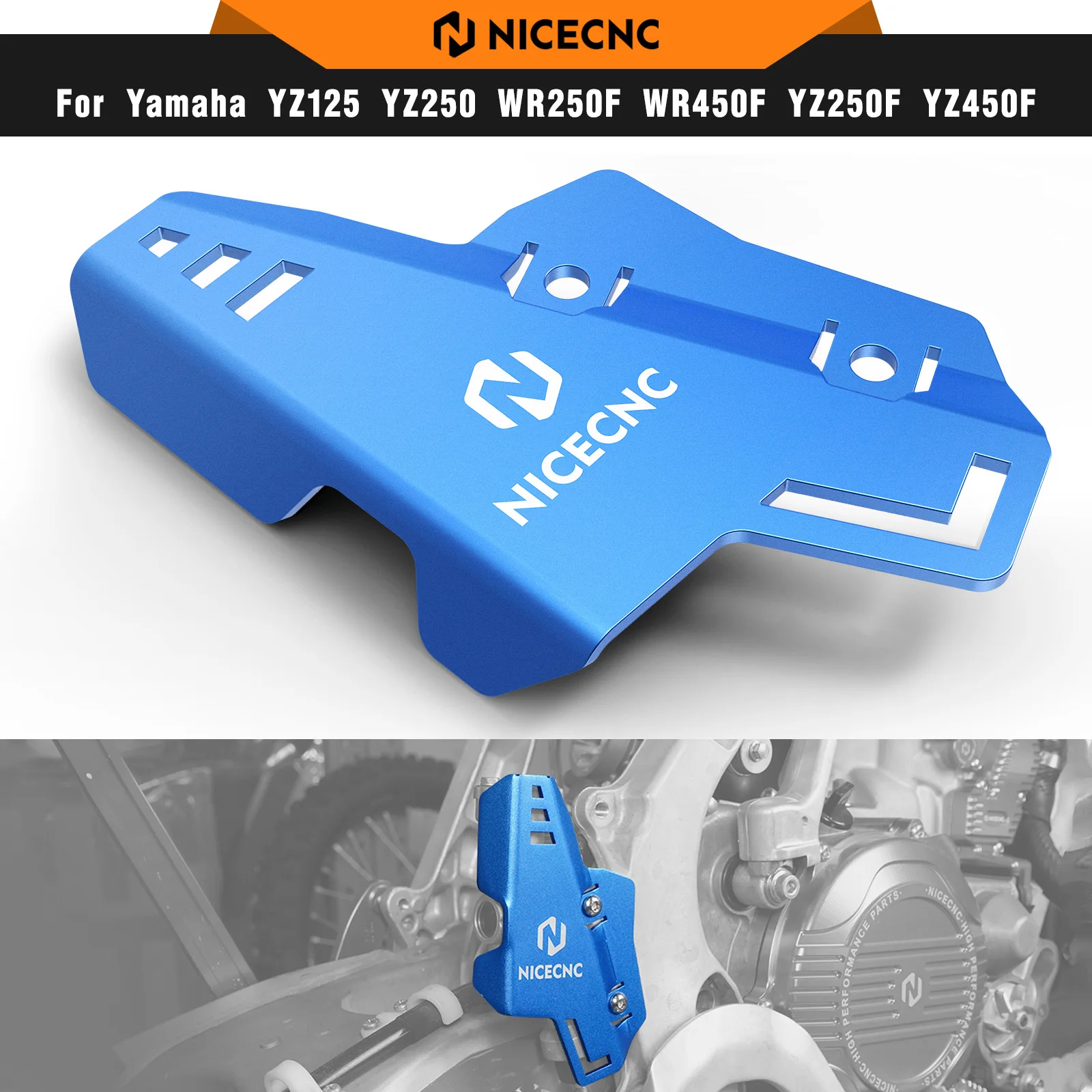

For Yamaha YZ125 2009-2024 YZ250 1999-2024 Rear Brake Master Cylinder Guard YZ125X YZ250X 2020-2023 YZ250F YZ450F WR250F WR450F