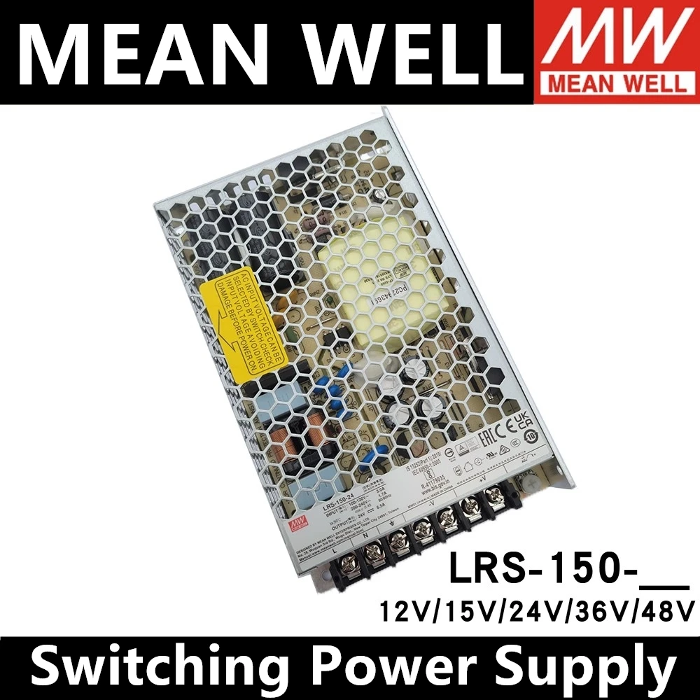 Meanwell LRS-150-12 LRS-150-15 LRS-150-24 LRS-150-36 LRS-150-48 Switching Power Supply  Original MW Taiwan Brand DC 12V 24V 48V