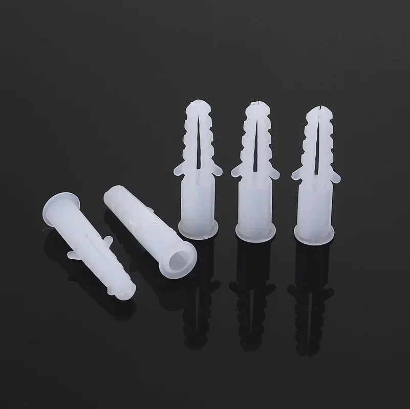 5mm-14mm tubo de expansão âncoras de parede do tubo de expansão plugues branco peixe cauda tubo de expansão auto-batendo fixação parafuso ferragem fixadores