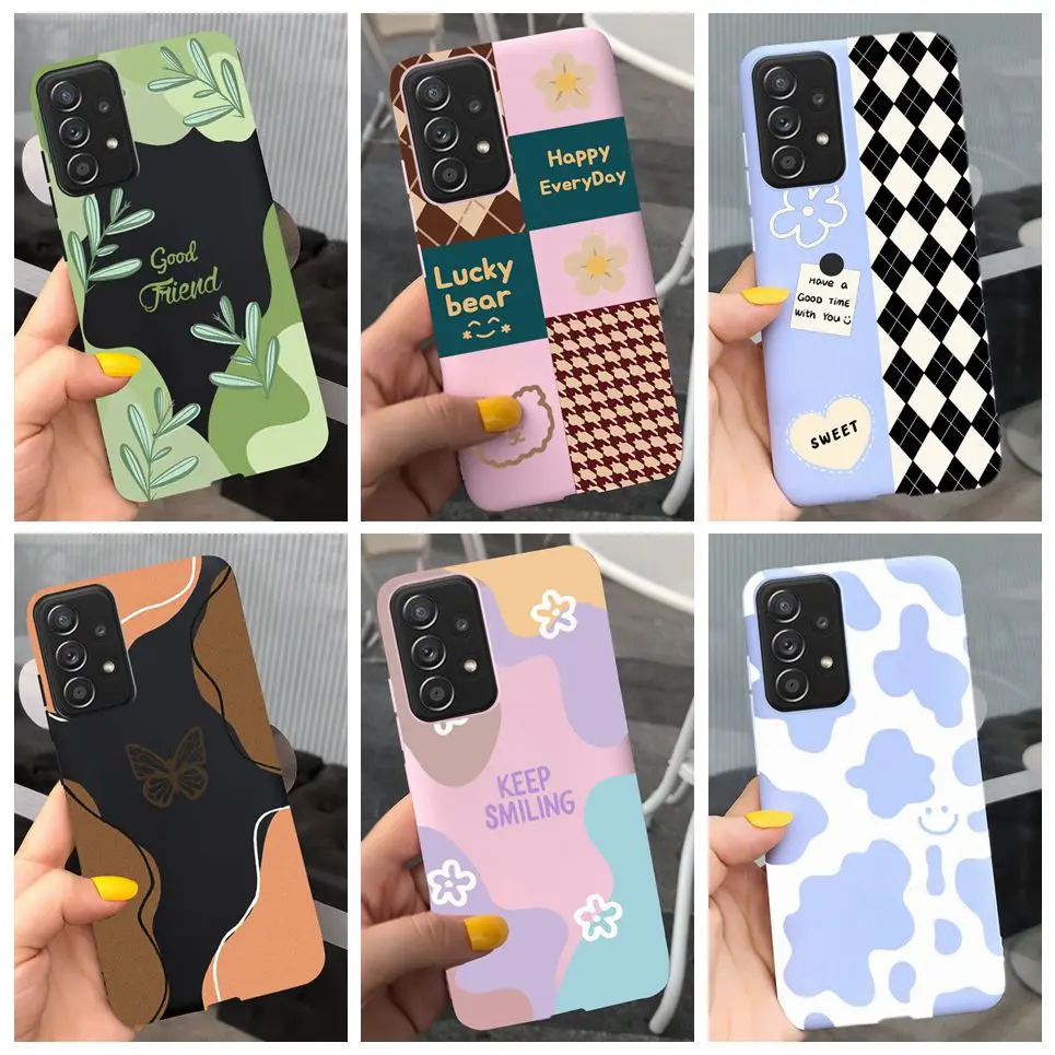 For Samsung A13 A23 A33 A53 A73 Galaxy Case Ins Forest Style Fashion Coque Fundas On Galsxy A53 A13 5G Soft TPU Silicone Etui