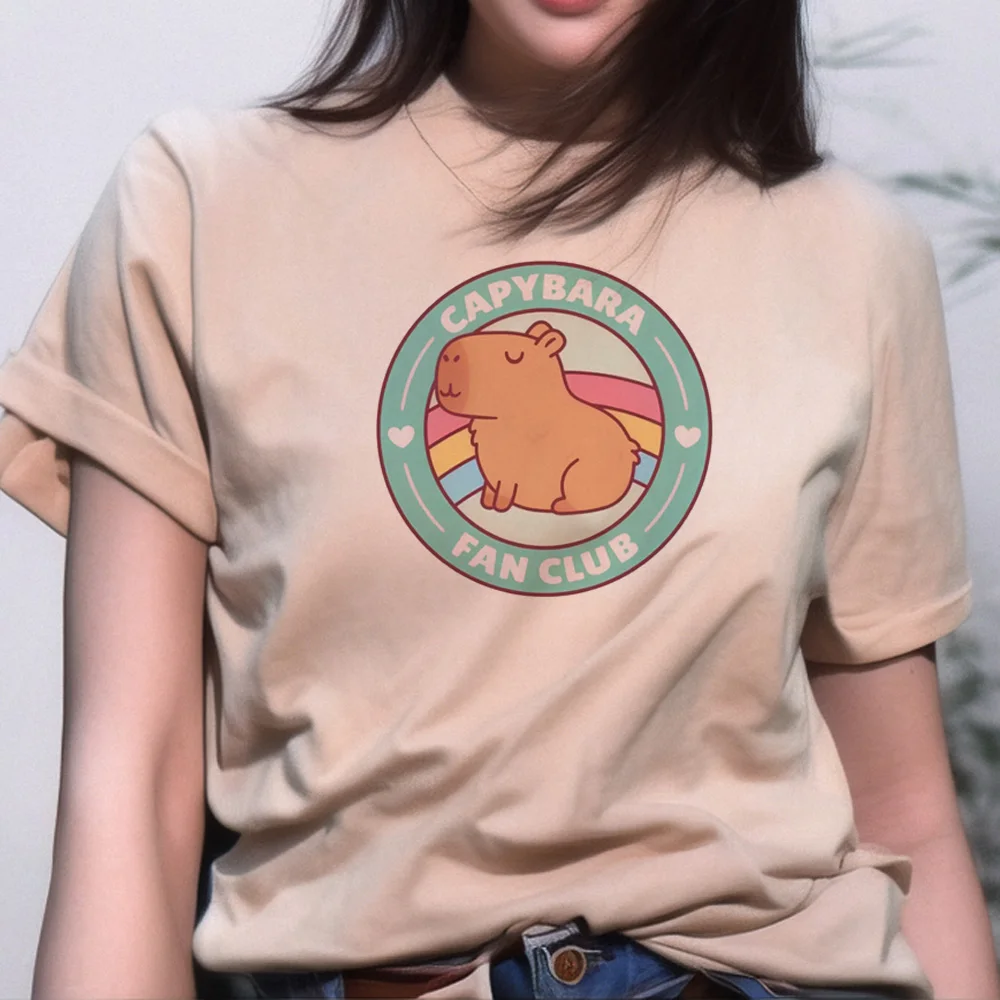 Capybara Tee women funny designer Japanese tshirt girl harajuku manga Japanese clothing