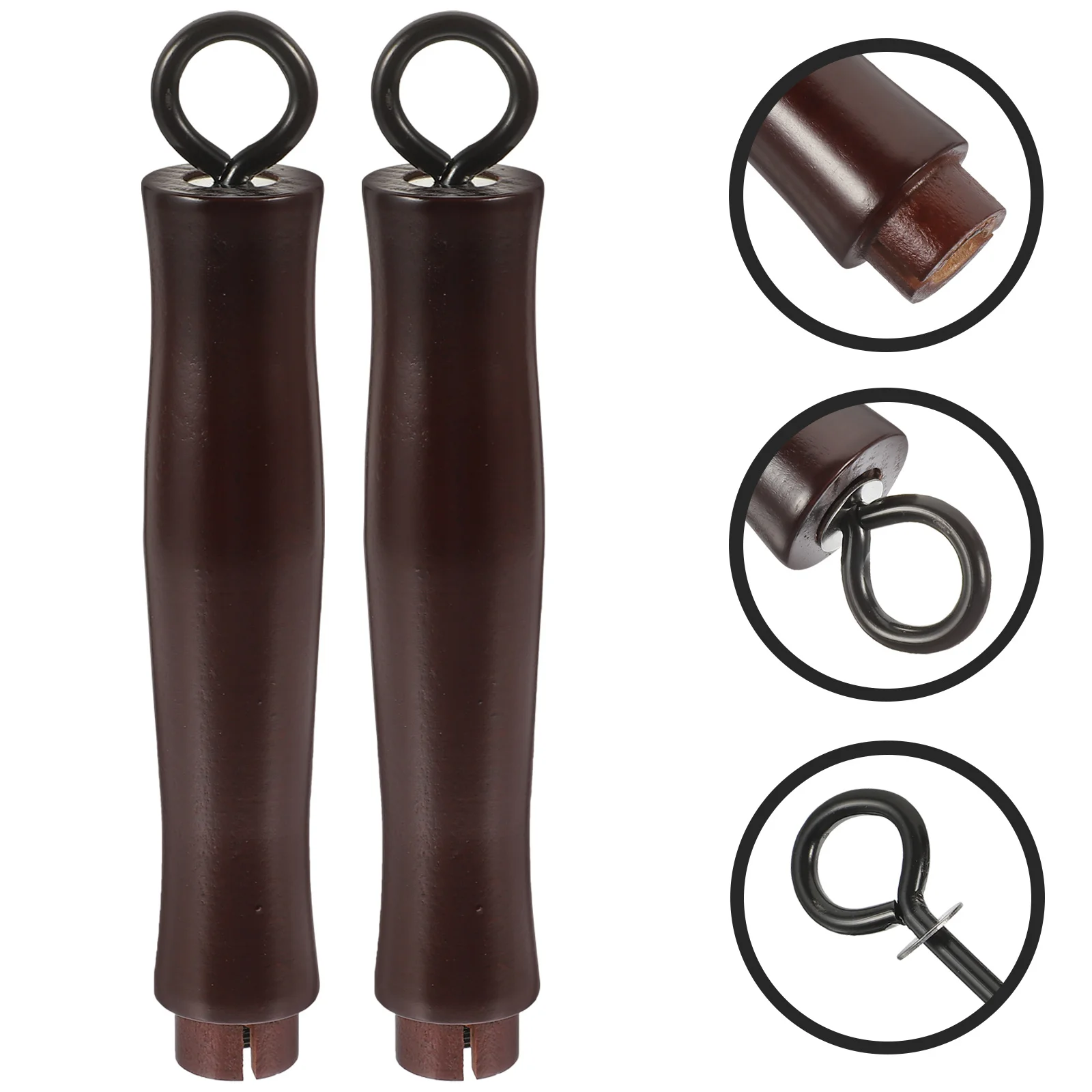 

2Pcs Wooden Pot Handle Detachable Universal Pan Handle Replacement Comfortable Heat Resistant Cookware Part Kitchen Gadget