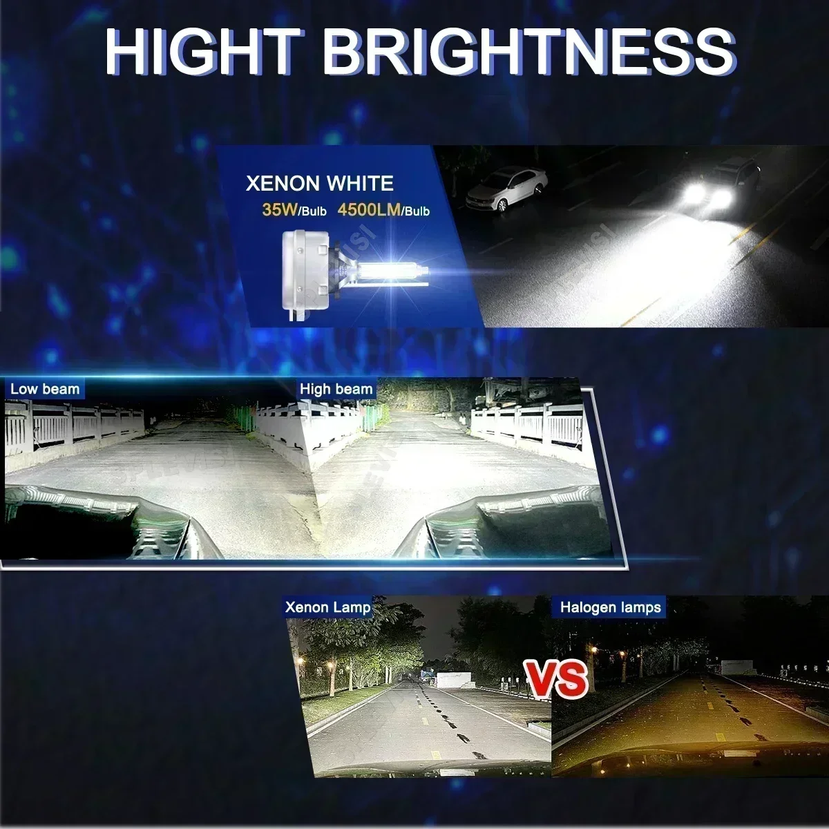 2Pcs Car Headlight Bulbs D3S HID Lights 6000K For Mercedes-Benz CLA200 CLA250 CLA45 2014 2015 2016 view 5