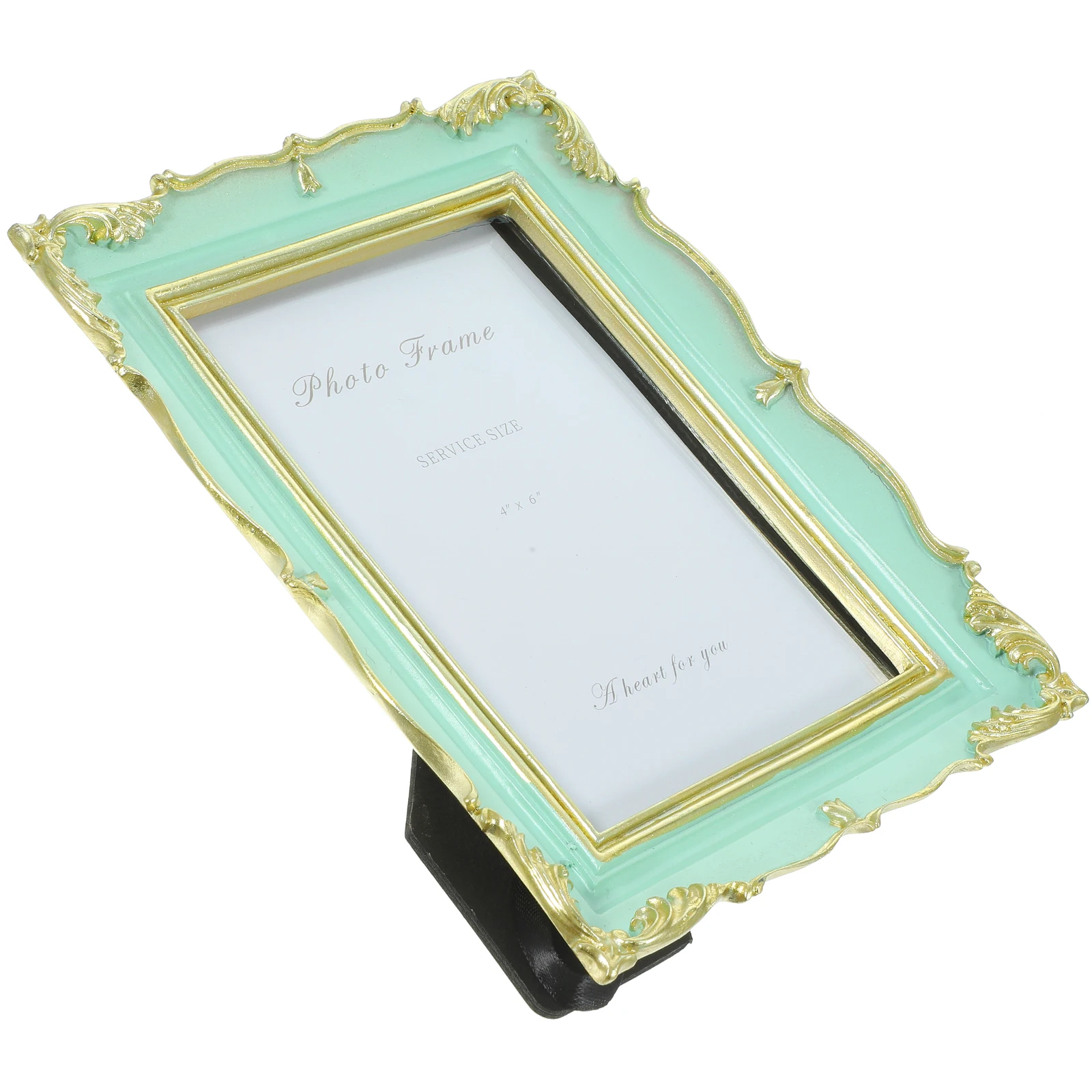 

Desktop Resin Picture Frame Vintage Style Small Photo Frame Decorative Display Stand for Home Office Decor