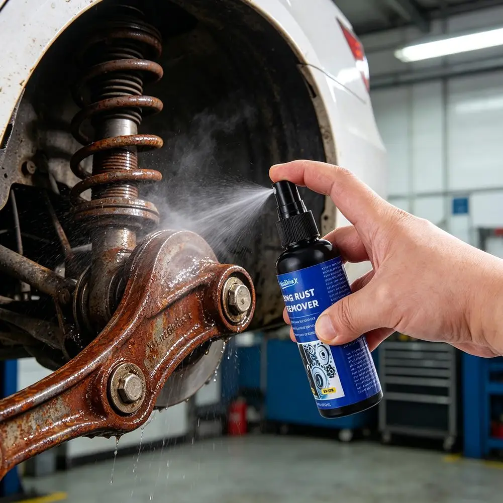 Universal Car Rust Remover Spray Quick Clean Metal Iron Rust Auto Wheel Hub Care Exhaust Pipe Derusting Stain Removal Liquid