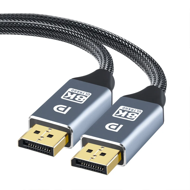 8K DisplayPort Cable 8K@60Hz 4K@144Hz DP 1.4 Male Ultra High Speed Cord for Laptop/PC/TV/Gaming Monitor DP Cable